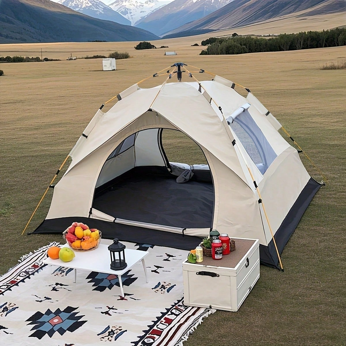 Automatic Quick-Setup Camping Tent, Suitable for 1-3/3-4 Person Tent, All Seasons