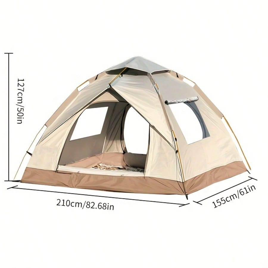Automatic Quick-Setup Camping Tent, Suitable for 1-3/3-4 Person Tent, All Seasons