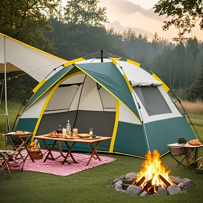Automatic Quick-Setup Camping Tent, Suitable for 1-3/3-4 Person Tent, All Seasons