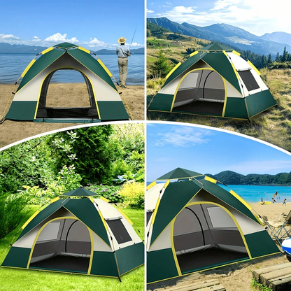 Automatic Quick-Setup Camping Tent, Suitable for 1-3/3-4 Person Tent, All Seasons