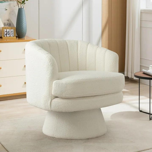 Modern Cozy Lambswool Accent Chair
