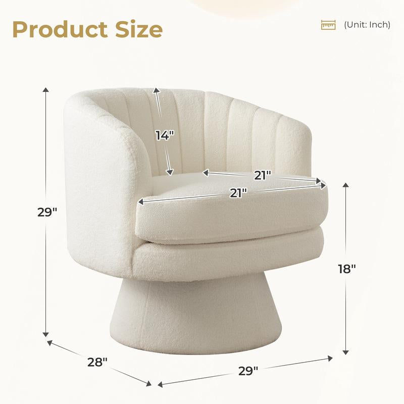 Modern Cozy Lambswool Accent Chair