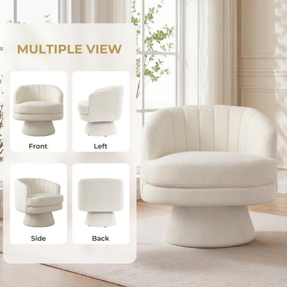 Modern Cozy Lambswool Accent Chair