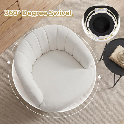 Modern Cozy Lambswool Accent Chair